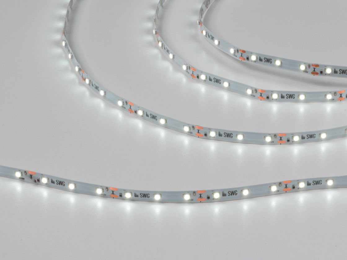 Светодиодная лента SWG SMD3528, холодный белый, включена