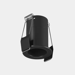 Встраиваемый светильник Hidden черный, вид сбоку с пружинами