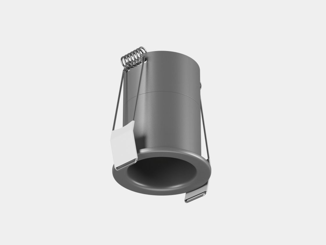Встраиваемый светильник Hidden, серебристый корпус, вид сбоку