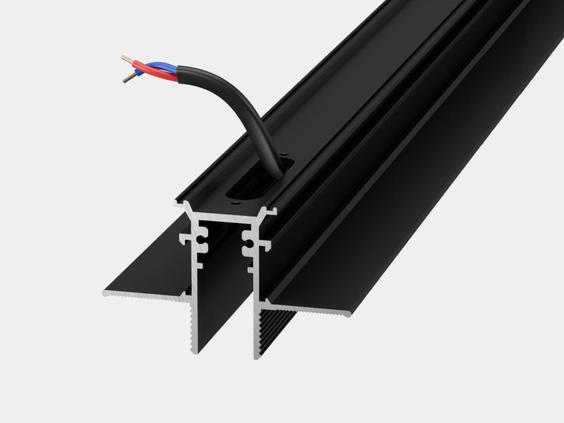 Трек магнитный встраиваемый с проводами серии SY MINI, 48В, Черный, SY-mini-TR-RC-001293-48-2.5