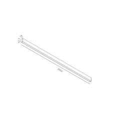 Трек магнитный накладной с проводами серии SY MINI, 48В, Черный , SY-mini-TR-001577-48-2.5