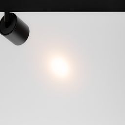 Черный спот на треке, вид снизу