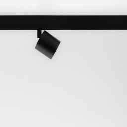 Черный цилиндрический спот на треке, наклон