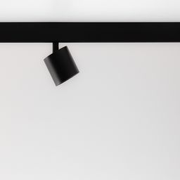 Трековый спот черный, фронтальный вид корпуса