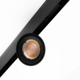 Трековый спот, фронтальный вид линзы на треке