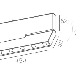 Светильник для трека SY mini черный, 5.5 Вт, SY-mini-520417-5.5-48-BL-WW