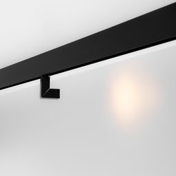 Магнитный трековый спот черный, поворотный модуль