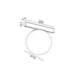 Светильник для низковольтного трека SY mini 7.5 Вт, SY-mini-523619E-7.5-48-BL-WW