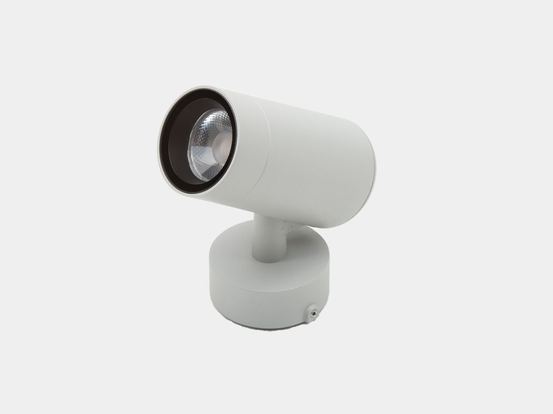 Накладной ландшафтный светильник серый, вид под углом