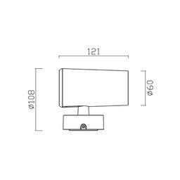 Светильник ландшафтный TN серый, 9 Вт, DL-FS0012-9-GR-WW