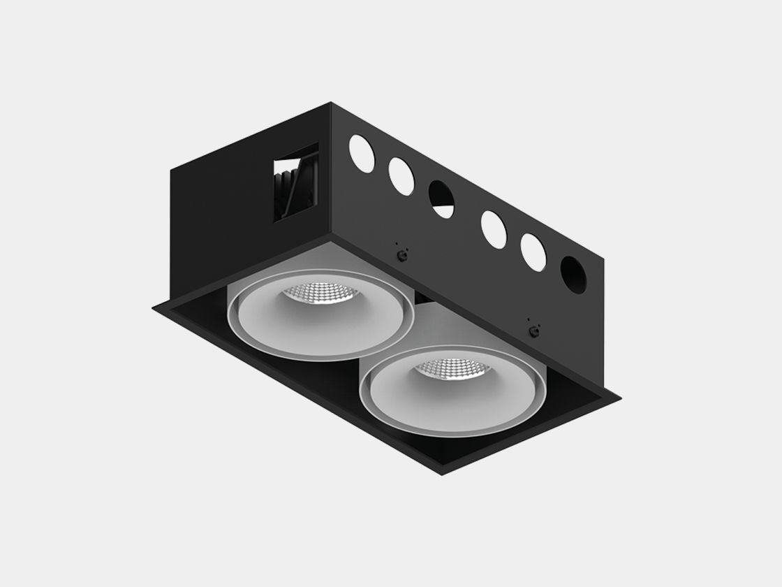 Встраиваемый карданный корпус COMBO-CRD2-WH, два модуля