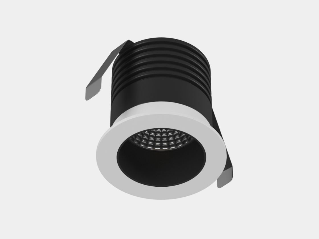 Встраиваемый светильник IP65, вид сбоку с пружинами