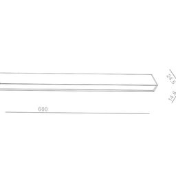 Светильник для низковольтного трека SY mini 20 Вт, SY-mini-520714-20-48-BL-WW