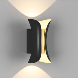 GW-8610-6-BLG-WW, бра настенное, черный+золото, 6Вт 3000К IP54