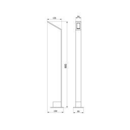 Светильник ландшафтный GW 800 мм, GW-0106-800-6-BL-WW