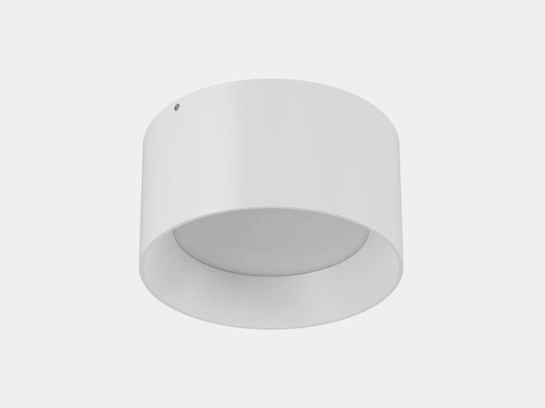 Накладной светильник BQ белый цилиндрический вид спереди