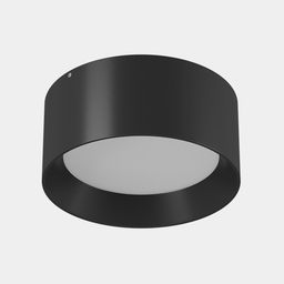Накладной цилиндрический светильник BQ черный, вид спереди
