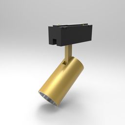 Трековый светильник SY золото, цилиндрический корпус, вид сбоку