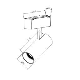 Светильник трековый для низковольтного трека SY золото, SY-601201-GD-10-36-WW