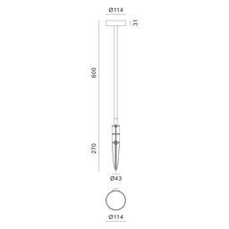 Светильник ландшафтный FA 7.6 Вт, FA-732111A-7.6-WW
