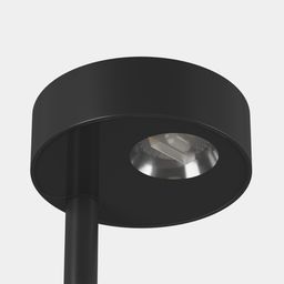 Круглая головка ландшафтного светильника, вид снизу