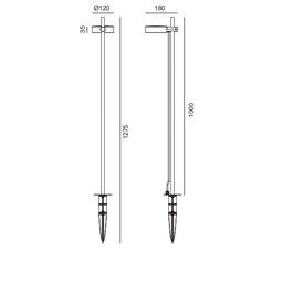 Светильник ландшафтный FA, темно-серый, FA-733315EA-7.5-WW