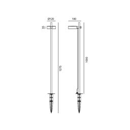 Светильник ландшафтный FA, темно-серый, FA-733315EA-7.5-WW