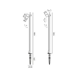 Светильник ландшафтный FA, FA-733815EA-7.5-WW