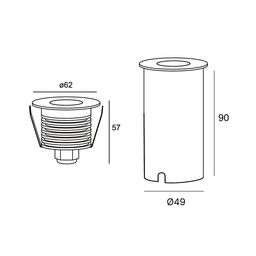 Светильник ландшафтный,3 Вт, AL-DL0472-3-WW