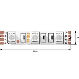 Светодиодная лента 5050, 60 LED/м, 14,4 Вт/м, 12В , IP20, Цвет: RGB, SWG560-12-14.4-RGB-M