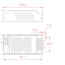 Блок питания для светодиодной ленты LUX компактный, 12В, 60Вт, IP20, T-60-12-LUX