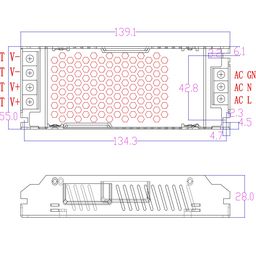 Блок питания для светодиодной ленты LUX компактный, 12В, 100Вт, IP20, T-100-12-LUX