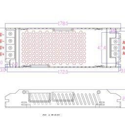 Блок питания для светодиодной ленты LUX компактный, 12В, 150Вт, IP20, T-150-12-LUX