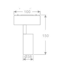 Светильник для низковольтного трека SY, черный, 7 Вт, SY-DIM-601201-BL-7-NW