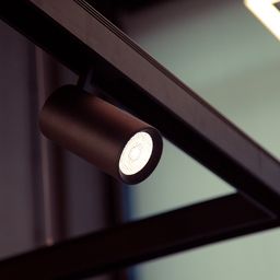 Трековый светильник SY черный, цилиндрический спот на треке