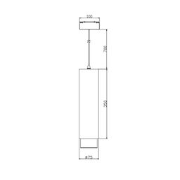 Светильник для трека подвесной SY черный, 20 Вт, 3000K, SY-DIM-601242-BL-20-WW