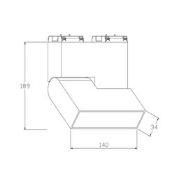 Светильник для трека SY черный, 3000K, SY-DIM-601252-BL-10-WW
