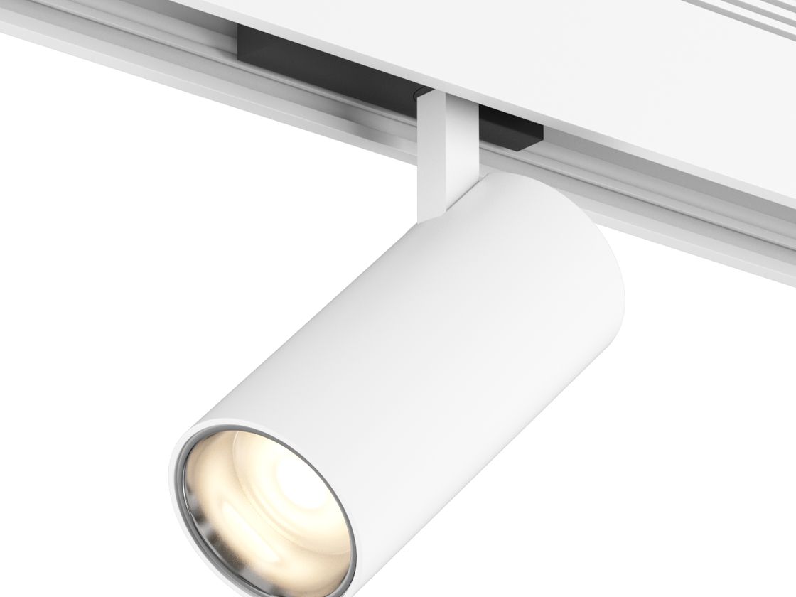 Трековый светильник SY белый, тёплое свечение, вид сбоку