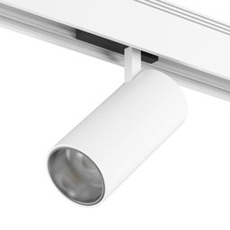 Белый трековый светильник SY, вид спереди на треке