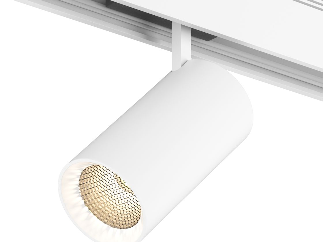 Трековый светильник SY белый, светящаяся оптика с сотами