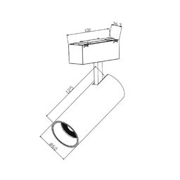 Светильник для низковольтного трека SY белый, 20 Вт, SY-601202-WH-20-NW