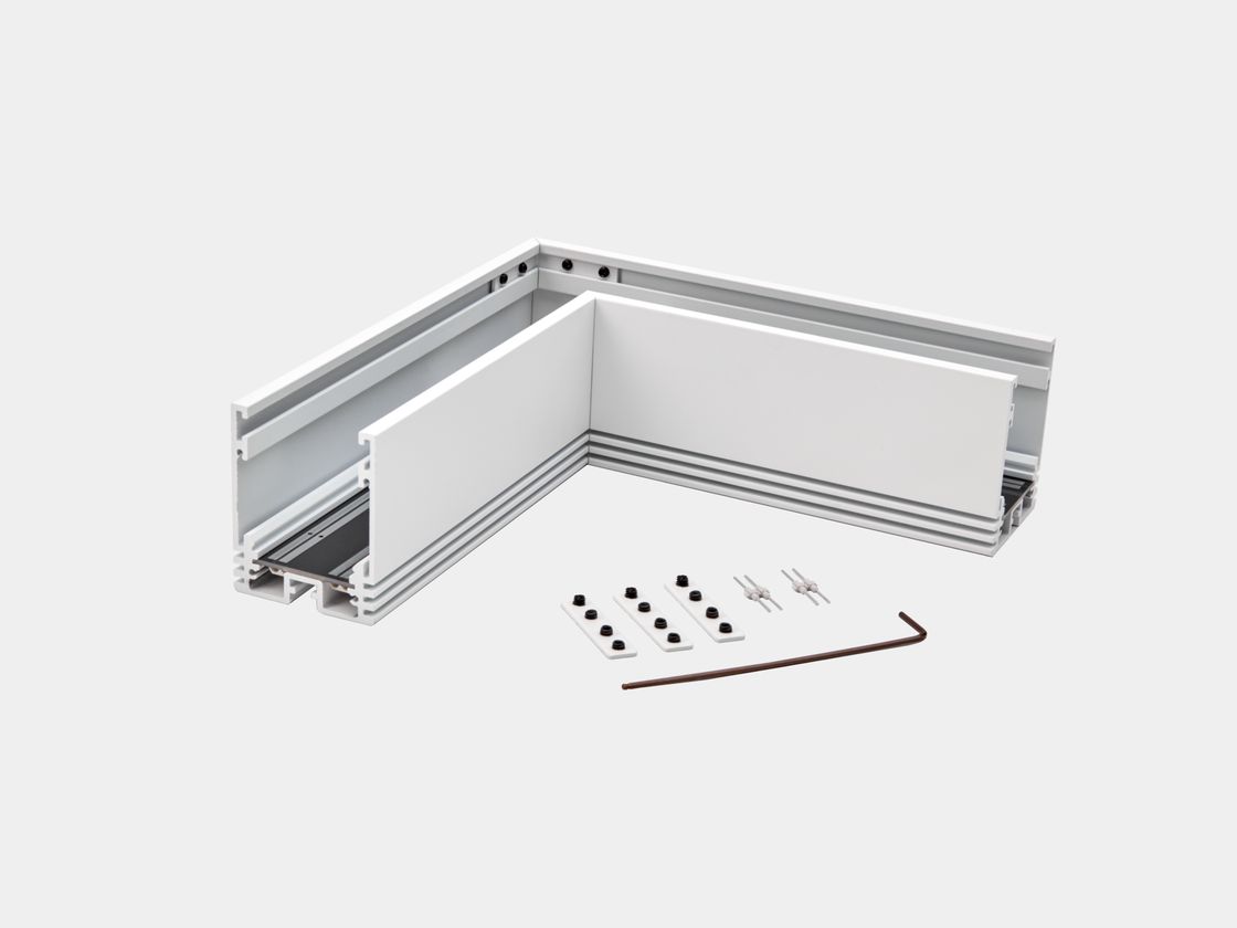 Угловой потолочный коннектор SY белый, комплект крепежа