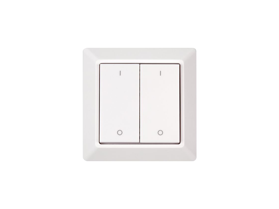 Настенная радио панель Easybus белая, две клавиши