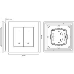 Чертеж панели Easybus, вид спереди и сзади
