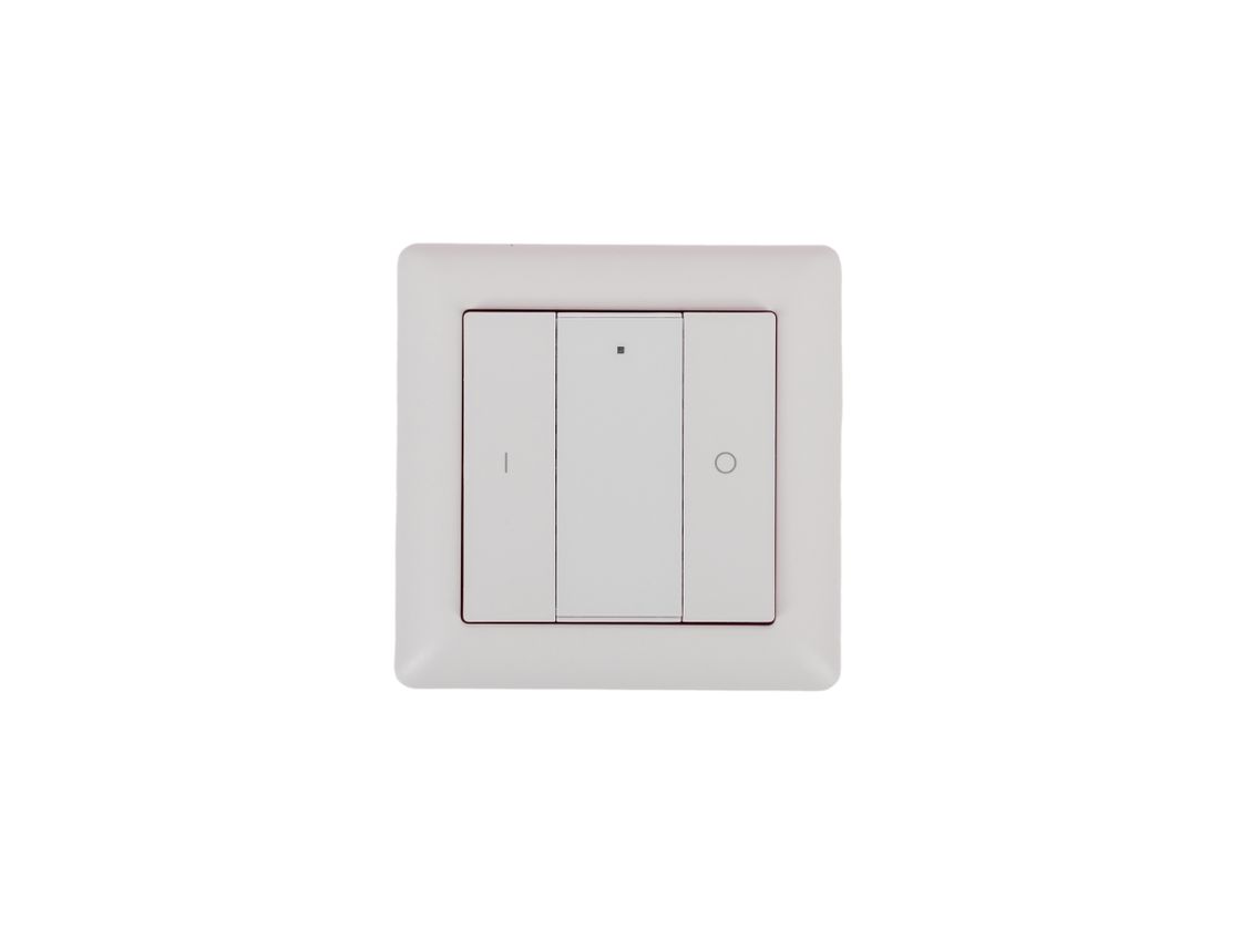 Белая настенная кнопочная панель Easybus, вид спереди