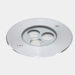 Лицевая панель грунтового светильника с тремя линзами