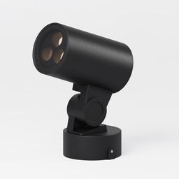 Накладной ландшафтный светильник черный, вид спереди