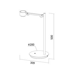 Светильник настольный JY T-036, T-0367-1A-FG-WW