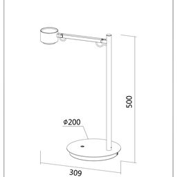 Светильник настольный JY T-036, никель, T-0367-1A-NC-WW