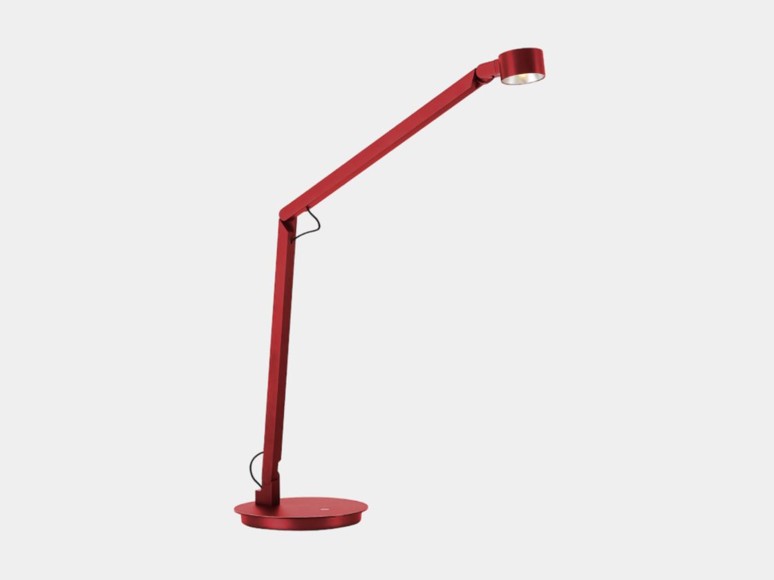Красный настольный светильник DesignLed JY, вид сбоку